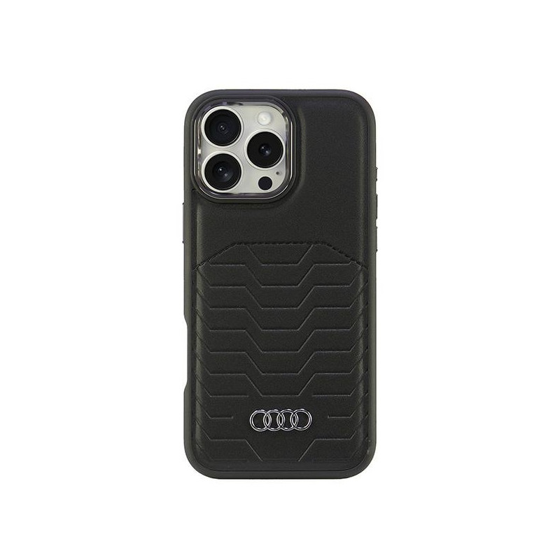 Kryt Audi AU-TPUPCMIP16PM-GT/D3-BK pro iPhone 16 Pro Max - černá/černá