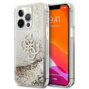Kryt Guess 4G BIG LIQUID GLITTER pro iPhone 13 Pro Max - zlatá