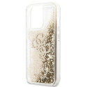 Kryt Guess 4G BIG LIQUID GLITTER pro iPhone 13 Pro Max - zlatá