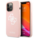 Kryt Guess Silicone 4G Logo pro iPhone 13 Pro Max - růžová