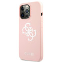 Kryt Guess Silicone 4G Logo pro iPhone 13 Pro Max - růžová