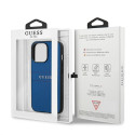 Kryt Guess Saffiano Stripe pro iPhone 13 Pro Max - modrý