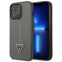 Kryt Guess SAFFIANO TRIANGLE LOGO iPhone 13 Pro Max stříbrná