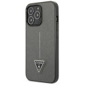 Kryt Guess SAFFIANO TRIANGLE LOGO iPhone 13 Pro Max stříbrná