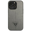 Kryt Guess SAFFIANO TRIANGLE LOGO iPhone 13 Pro Max stříbrná