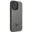 Kryt Guess SAFFIANO TRIANGLE LOGO iPhone 13 Pro Max stříbrná
