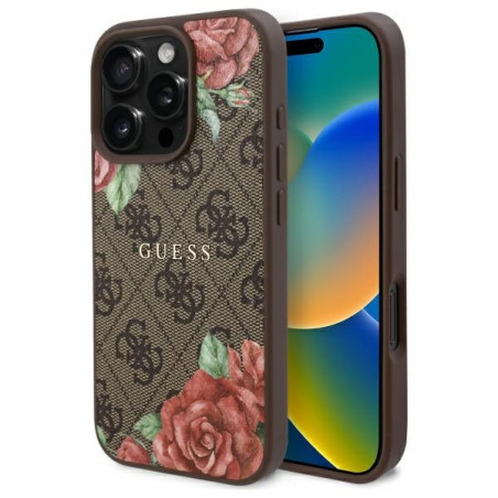 Kryt Guess GUHMP16LP4ROPEMCW iPhone 16 Pro - hnědý MagSafe