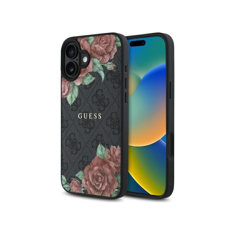 Kryt Guess GUHMP16SP4ROPEMCK pro iPhone 16 - black/black