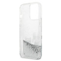 Kryt Karl Lagerfeld LIQUID GLITTER iPhone 13 Pro stříbrná