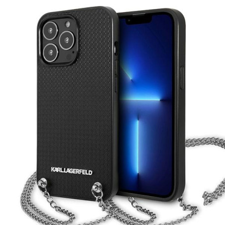 Kryt Karl Lagerfeld MONOGRAM pro iPhone 13 Pro černý