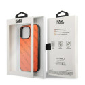 Kryt Karl Lagerfeld PERFORATED ALLOVER iPhone 13 Pro – oranžový