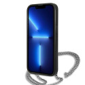 Kryt Karl Lagerfeld LEATHER TEXTURED AND CHAIN iPhone 13/14/15 6.1" č