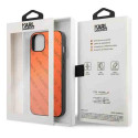Kryt Karl Lagerfeld Perforated Allover iPhone 13/14/15 6.1" - orange