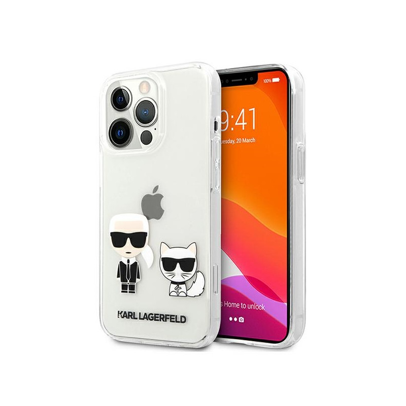 Kryt Karl Lagerfeld KARL & CHOUPETTE pro iPhone 13 Pro Max - transparentní