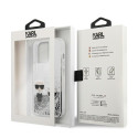Kryt Karl Lagerfeld LIQUID GLITTER iPhone 13 Pro Max stříbrný