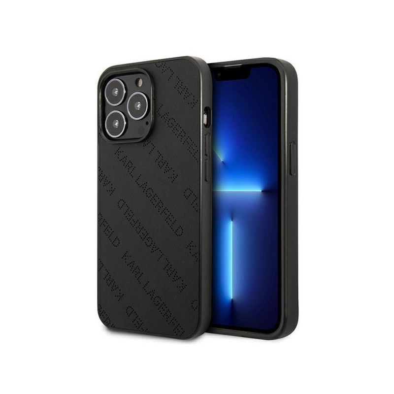 Kryt Karl Lagerfeld PERFORATED ALL OVER pro iPhone 13 Pro Max - černý