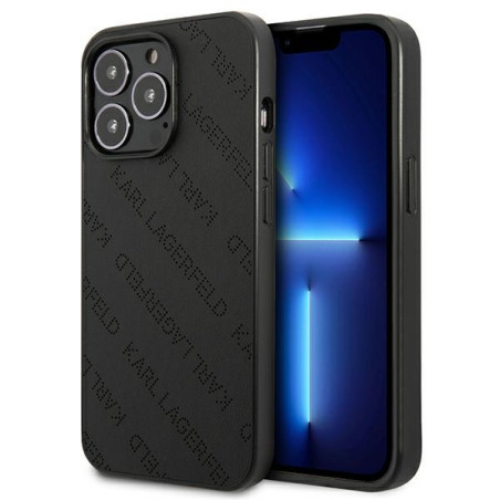 Kryt Karl Lagerfeld PERFORATED ALL OVER iPhone 13 Pro Max černý