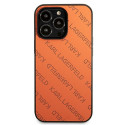Kryt Karl Lagerfeld Perforated Allover iPhone 13 Pro Max oranžový