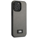 Kryt Karl Lagerfeld Saffiano Plaque pro iPhone 13 Pro Max – stříbr