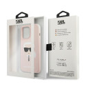 Kryt Karl Lagerfeld SILICONE Karl`s Head iPhone 13 Pro Max - světle r