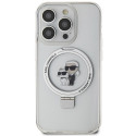 Kryt Karl Lagerfeld KLHMP15LHMRSKCH pro iPhone 15 Pro - bílý