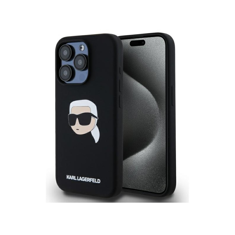 Kryt Karl Lagerfeld KLHMP15LSKHPPLK pro iPhone 15 Pro 6.1" - černý/černý