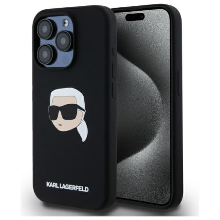 Kryt Karl Lagerfeld KLHMP15LSKHPPLK iPhone 15 Pro - černý