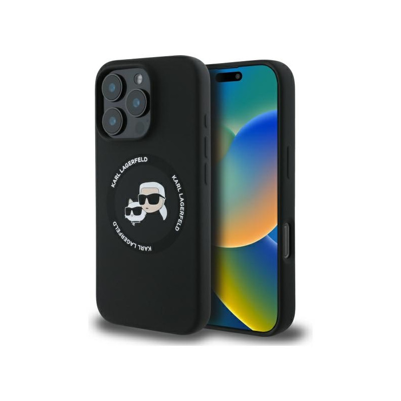 Kryt Karl Lagerfeld KLHMP16XSKCHTCK pro iPhone 16 Pro Max - black/black