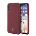 Kryt Mercedes Silicone Line iPhone X/XS - červený