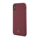 Kryt Mercedes Silicone Line iPhone X/XS - červený