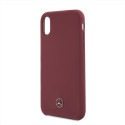 Kryt Mercedes Silicone Line iPhone X/XS - červený