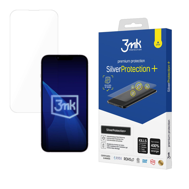 Ochranné sklo 3mk Protection Protective film 3mk SilverProtection+ pro iPhone 16e / iPhone SE (4. gen) - čiré