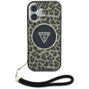 Kryt Guess HC IML Leopard pro iPhone 16 - hnědý