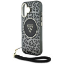 Kryt Guess HC IML Leopard pro iPhone 16 - black