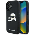 Kryt Karl Lagerfeld HC 3D Rubber iPhone 16 - černý