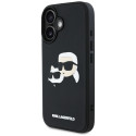Kryt Karl Lagerfeld HC 3D Rubber iPhone 16 - černý