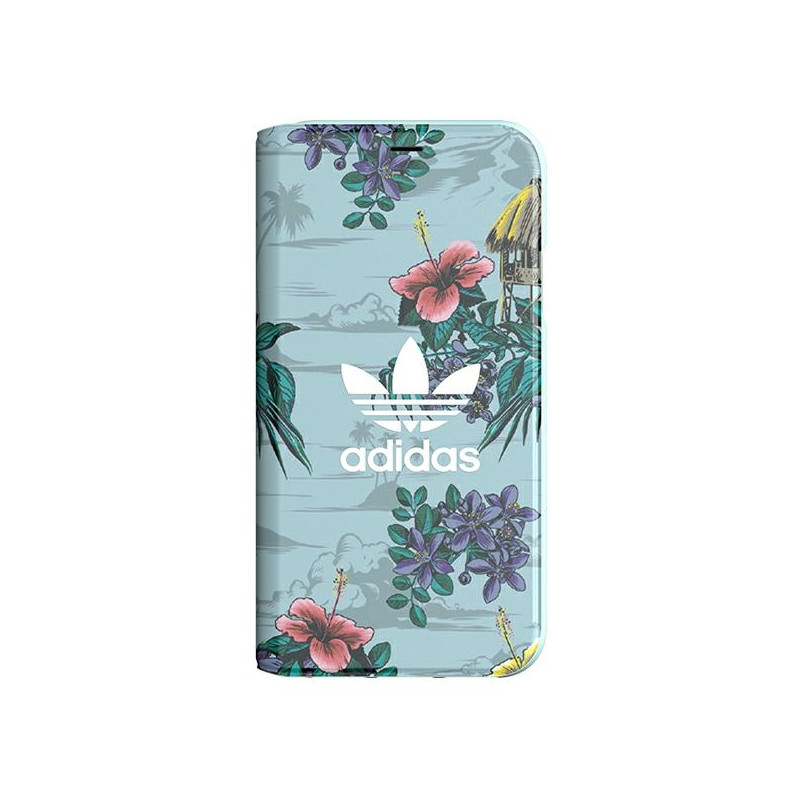 Kryt Adidas BOOKLET CASE FLORAL pro iPhone X / XS - šedá