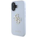 Kryt Guess Grained Big 4G Logo iPhone 16 modrý
