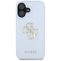 Kryt Guess Grained Big 4G Logo iPhone 16 modrý