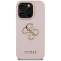 Kryt Guess GRainED Big 4G Logo pro iPhone 16 Pro - růžová