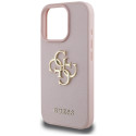 Kryt Guess GRainED Big 4G Logo pro iPhone 16 Pro - růžová