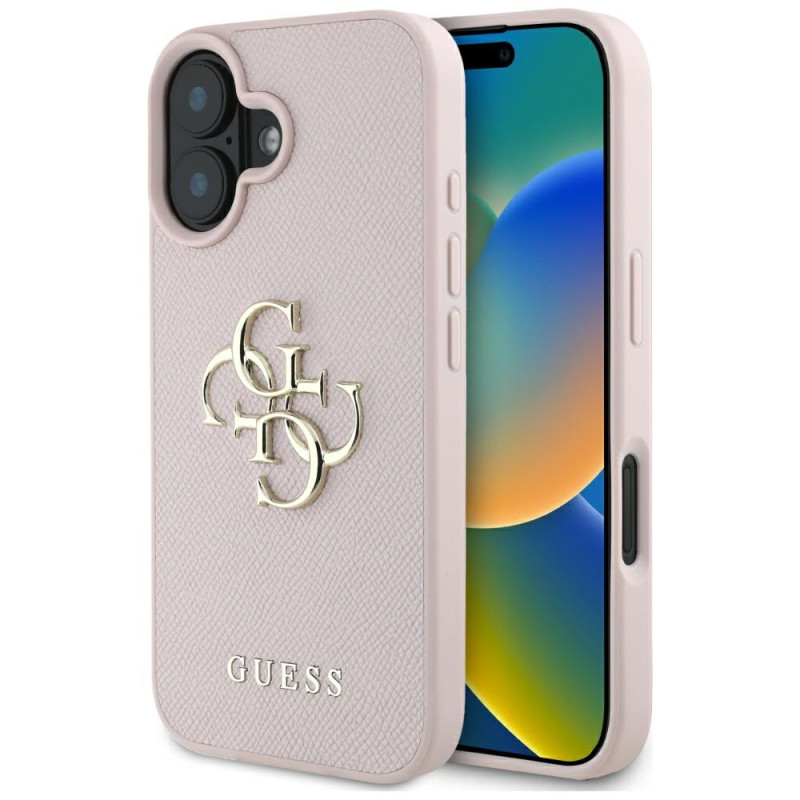 Kryt Guess 4G Logo Small Classic pro iPhone 16 - růžová