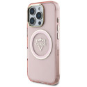 Kryt Guess IML METAL MOUNTAIN pro iPhone 16 Pro Max - růžový