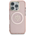 Kryt Guess IML METAL MOUNTAIN pro iPhone 16 Pro Max - růžový