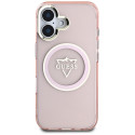Kryt Guess IML METAL MOUNTAIN iPhone 16 - růžový