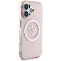 Kryt Guess IML METAL MOUNTAIN iPhone 16 - růžový