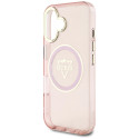 Kryt Guess IML METAL MOUNTAIN iPhone 16 - růžový