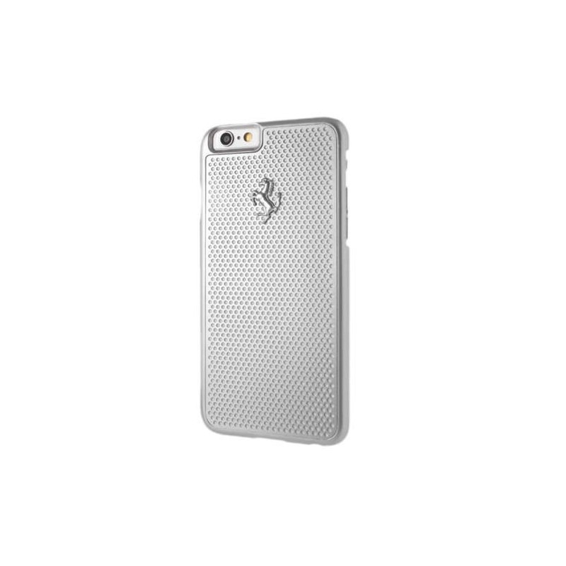 Kryt Ferrari perforovaný hliník pro iPhone 6 / 6S - stříbrný