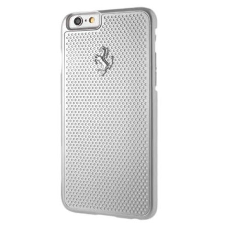 Kryt Ferrari perforovaný hliník iPhone 6/6S - stříbrný