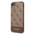 Kryt Guess 4G STRIPE pro iPhone 7/8/SE 2020/2022 - hnědý